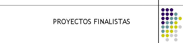 PROYECTOS FINALISTAS